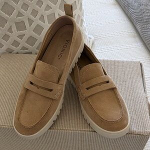 Vionic Tan Suede Loafers